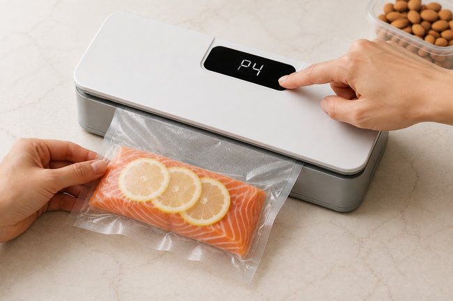 Positionner le sachet dans FreshSeal